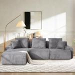 Modern L-Shaped 105 Inch Modular Couch with Cup Holders
