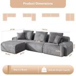 Modern L-Shaped 105 Inch Modular Couch with Cup Holders