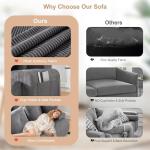 Modern L-Shaped 105 Inch Modular Couch with Cup Holders