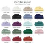 California Design Den Natural 100% Cotton Sheets Twin XL Size Set - Soft Sateen Weave, Twin XL Sheet Sets with Deep Pockets, Breathable and Durable Bedding for Dorm Rooms, College (White)