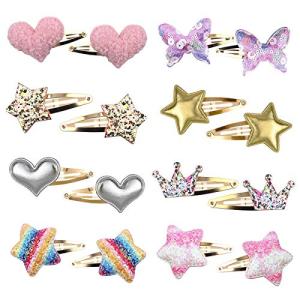 Butterfly and Heart Metal Hair Clips for Girls