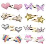 Butterfly and Heart Metal Hair Clips for Girls