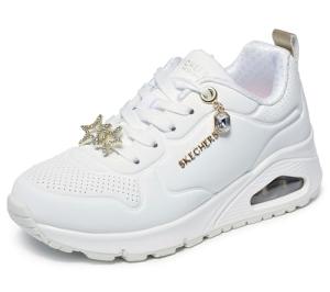 Skechers Kids Uno Gen1 Sneakers, White/Gold