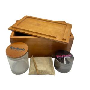 Kashmir Bamboo Lockable Storage Box and Jar