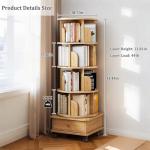 Rotating 360° Spinning Bookshelf Tower for Home