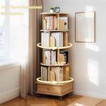 Rotating 360° Spinning Bookshelf Tower for Home
