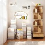 Rotating 360° Spinning Bookshelf Tower for Home