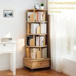 Rotating 360° Spinning Bookshelf Tower for Home