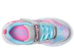 SKECHERS Girls Heart Lights Sneakers, Silver/Multi