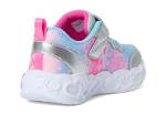 SKECHERS Girls Heart Lights Sneakers, Silver/Multi