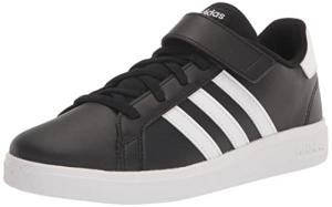 adidas Kids Grand Court 2.0 Elastic Laces, Black