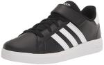 adidas Kids Grand Court 2.0 Elastic Laces, Black
