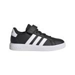 adidas Kids Grand Court 2.0 Elastic Laces, Black