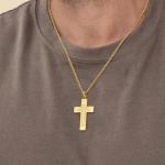 Men's Black Football Cross Necklace, Great Gift Idea