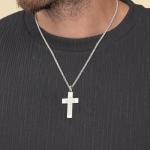 Men's Black Football Cross Necklace, Great Gift Idea