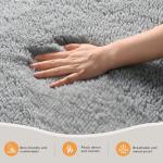 Zentavio Soft Fluffy Grey Area Rug 4x6