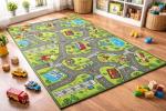 Kids City Life Playmat Rug for Cars & Toys