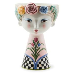 MACKENZIE-CHILDS Rosy Meadow Tall Ceramic Vase
