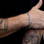 Stylish Silver Cuban Link Bracelet for Men