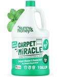 Sunny & Honey Carpet Cleaner Solution - 128 Fl Oz, Spring Mint Scent - Carpet Shampoo & Pet Stain Remover for Upholstery & Rugs, Works With Steam Cleaners