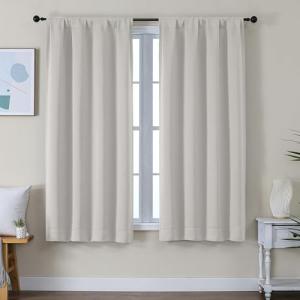 Ava Natural Blackout Curtains - 63 Inch, 2 Panels