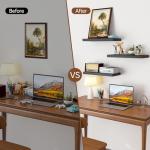 BAYKA Rustic Floating Wall Shelves - Set of 3