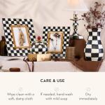 MACKENZIE-CHILDS Tall Black-and-White Enamel Vase