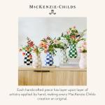 MACKENZIE-CHILDS Tall Black-and-White Enamel Vase