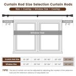 Adjustable 1-Inch Curtain Rod, 30 to 144 Inches