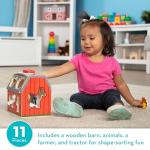Melissa & Doug Take-Along Wooden Toy Barn Set