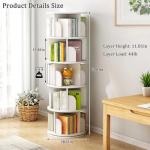 BYCDD 360° Revolving Bookshelf Tower for Home