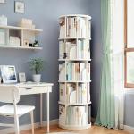 BYCDD 360° Revolving Bookshelf Tower for Home