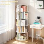 BYCDD 360° Revolving Bookshelf Tower for Home