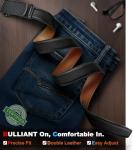 BULLIANT Men's Adjustable Slide Ratchet Belt