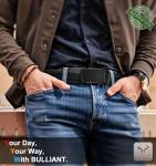 BULLIANT Men's Adjustable Slide Ratchet Belt