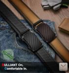 BULLIANT Men's Adjustable Leather Ratchet Belt 2 Pack