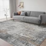 5 x 7 Area Rugs for Living Room, Machine Washable Non Slip Rug Ultra Soft Low Pile Indoor Carpet Modern Abstract Rugs for Bedroom Office Room Dining Room Beside, Grey