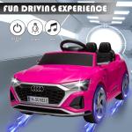 Audi 12V Electric Ride-On Car for Kids - Pink