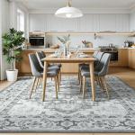 Boho Floral Area Rug for Living Room 8x10