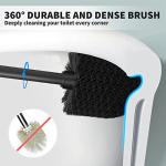2 Pack Toilet Brush with Long Handle and Holder