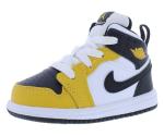 NIKE Jordan 1 Mid Toddler Shoes - Yellow Ochre