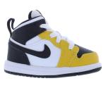 NIKE Jordan 1 Mid Toddler Shoes - Yellow Ochre