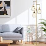 Dimmable Gold Industrial Floor Lamp with Elegance