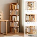 BYCDD 360° Spinning Bookshelf for Kids and Adults