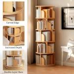 BYCDD 360° Spinning Bookshelf for Kids and Adults