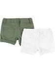 Simple Joys by Carter's Girls' Denim Shorts, Pack of 2, Olive/White, 4