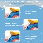 JoyRydz 6V Electric Baby Balance Bike with Bubble Machine,4 in 1 Toddler Balance Bike w/Remote for 1 Year Old Boys Girls Kids Bubble Bike Ride on Toys w/Powered Motor,Music,LED Lights (Blue&Red)