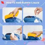 JoyRydz 6V Electric Baby Balance Bike with Bubble Machine,4 in 1 Toddler Balance Bike w/Remote for 1 Year Old Boys Girls Kids Bubble Bike Ride on Toys w/Powered Motor,Music,LED Lights (Blue&Red)