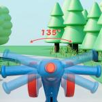 JoyRydz 6V Electric Baby Balance Bike with Bubble Machine,4 in 1 Toddler Balance Bike w/Remote for 1 Year Old Boys Girls Kids Bubble Bike Ride on Toys w/Powered Motor,Music,LED Lights (Blue&Red)