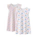 BANGSAUR Girls' Cotton Sleepshirts, Ages 3-10